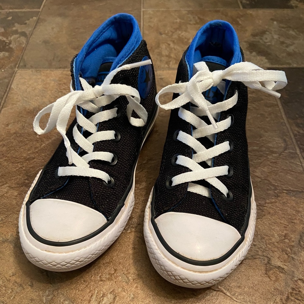 Chuck Taylor All Star Little Kid High Top Shoes Sz 12 Black/Blue
